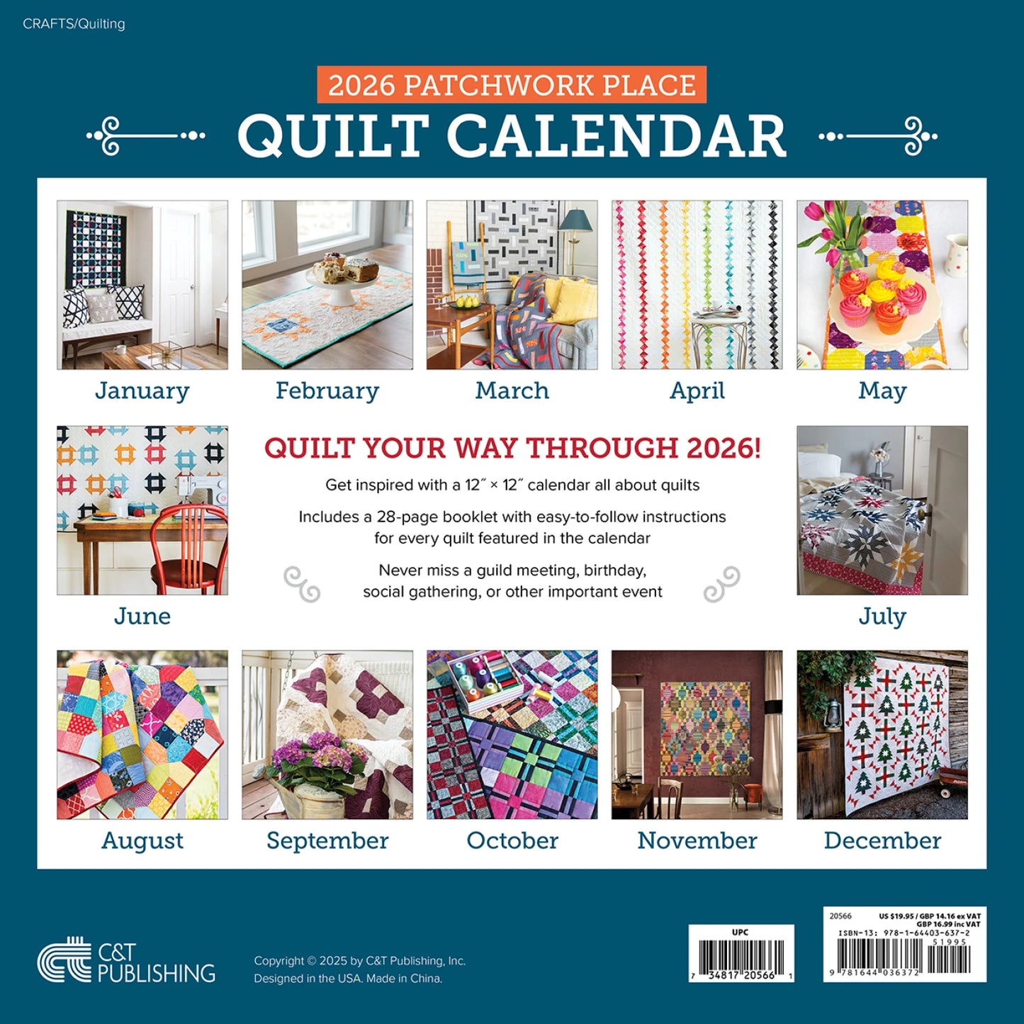 2026 Patchwork Place Quilt Calendar
