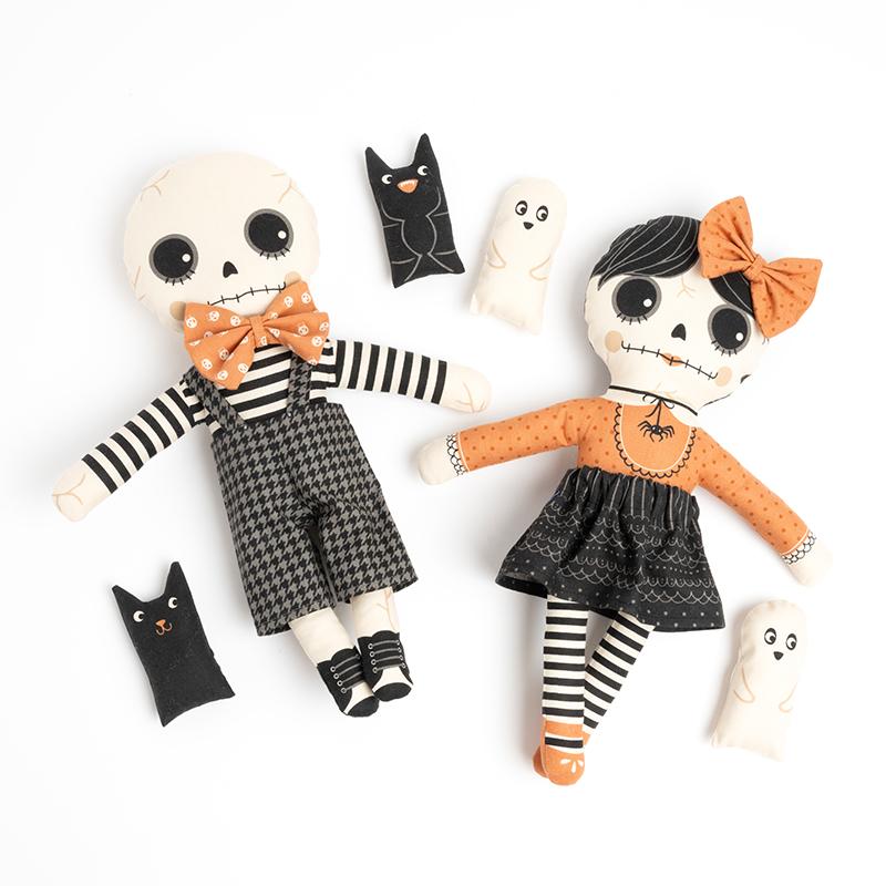 Moda Home Sweet Haunt Skelly Doll Panel 36" x 44"