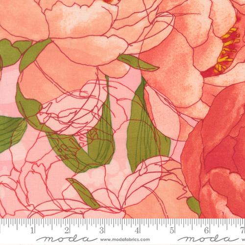 Moda Darling Peony Large Peonies - Cotton Candy