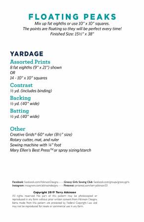 Floating Peaks Quilt Pattern