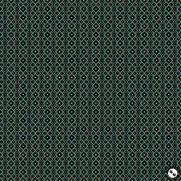 Benartex Into the Wild Diamond Geo Stripe - Teal