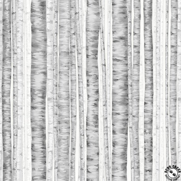 Hoffman Berries and Birch Trees - Fog/Silver