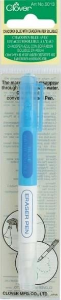 Clover Chaco Pen With Eraser, Blue (Water Soluble)
