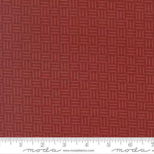 Moda Flannel Basketweave - Barn Red