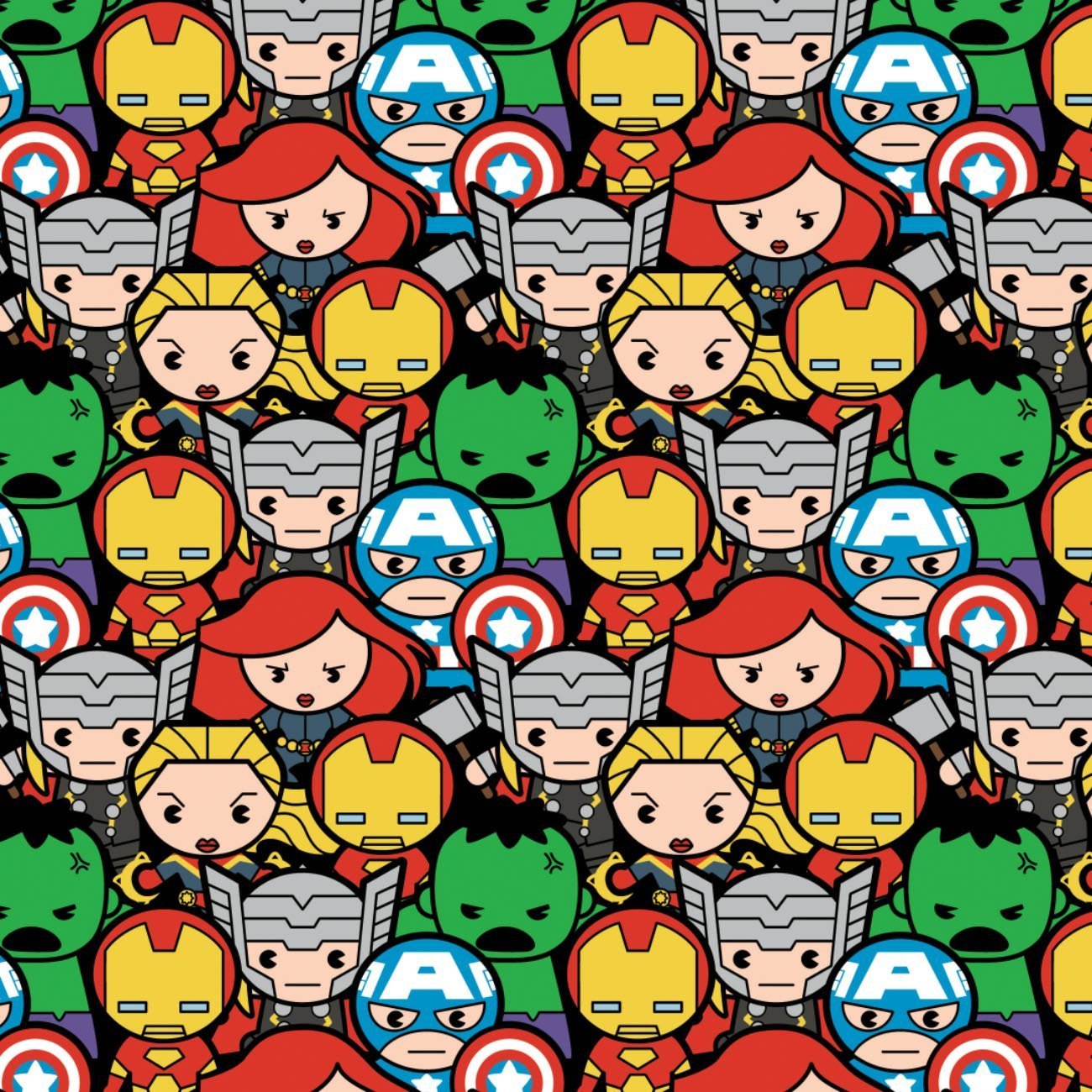 Marvel Comics - Avengers Assemble Kawaii - Multi 1 meter cuts