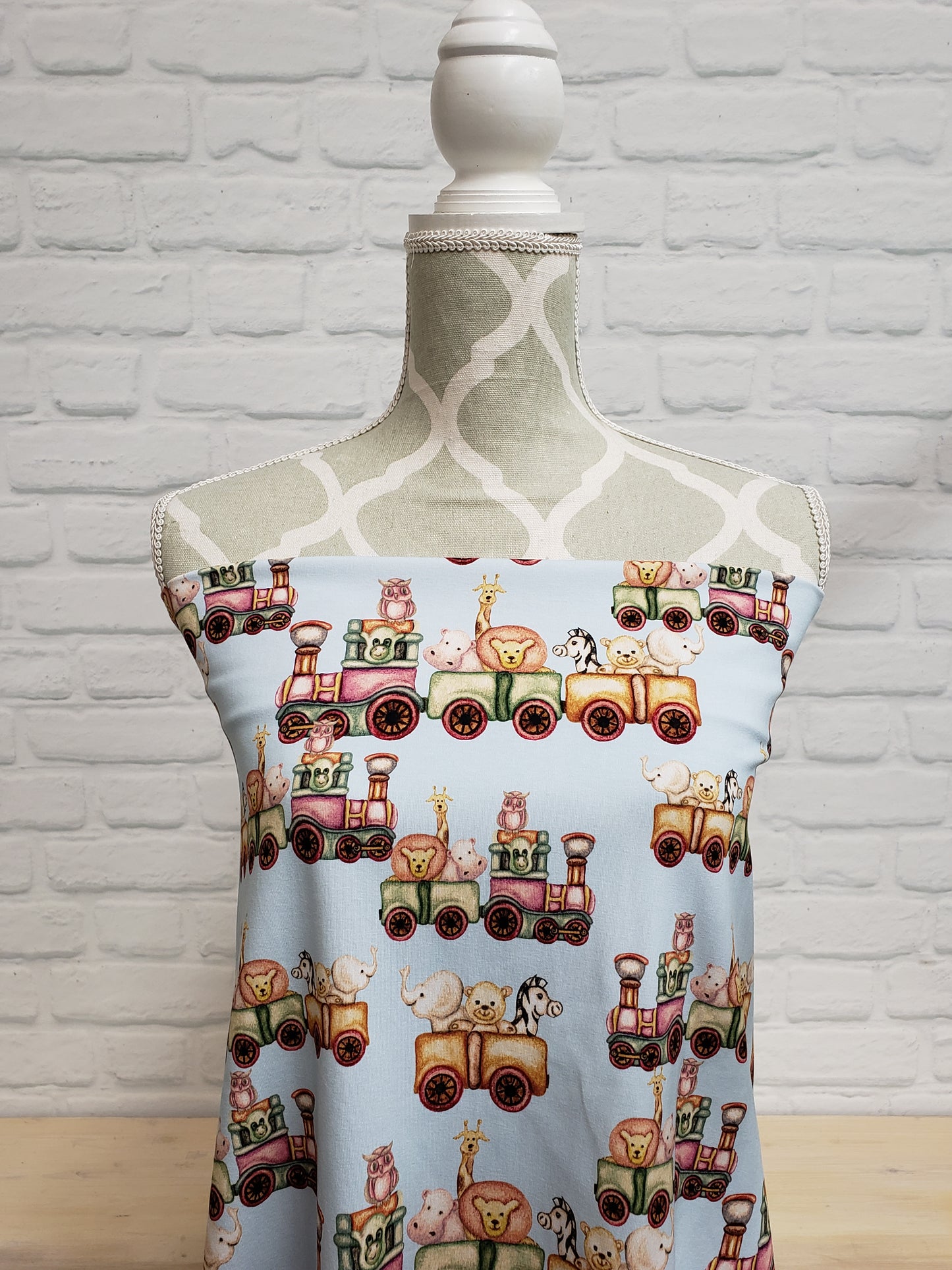 Animal Train Cotton Jersey
