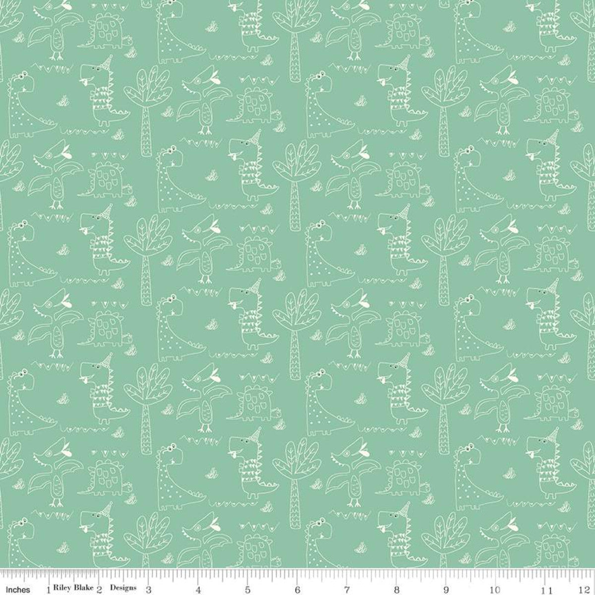 RB - Eat Your Veggies! Dinosaurs Teal