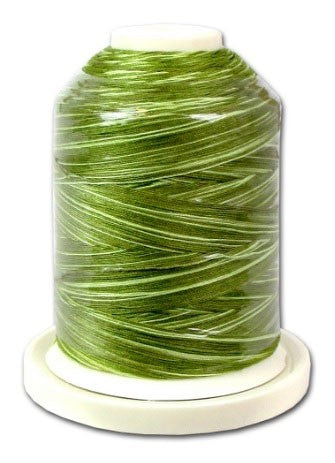 Signature Variegated Thread - 700 Yards - Cotton - 40 Weight - 084 Limy Greens - Black Rabbit Fabric Inc.