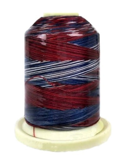 Signature Variegated Thread - 700 Yards - Cotton - 40 Weight - 013 Stars & Stripes - Black Rabbit Fabric Inc.
