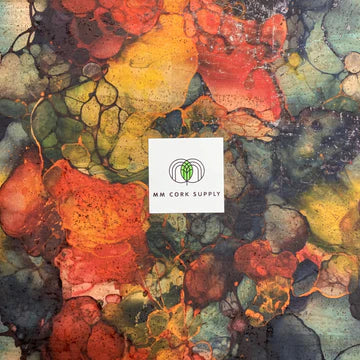 Inked Printed Cork Fabric