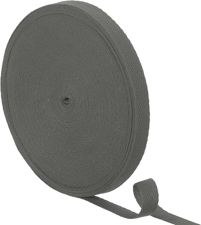 Cotton Twill Tape - grey 13mm - Full Roll