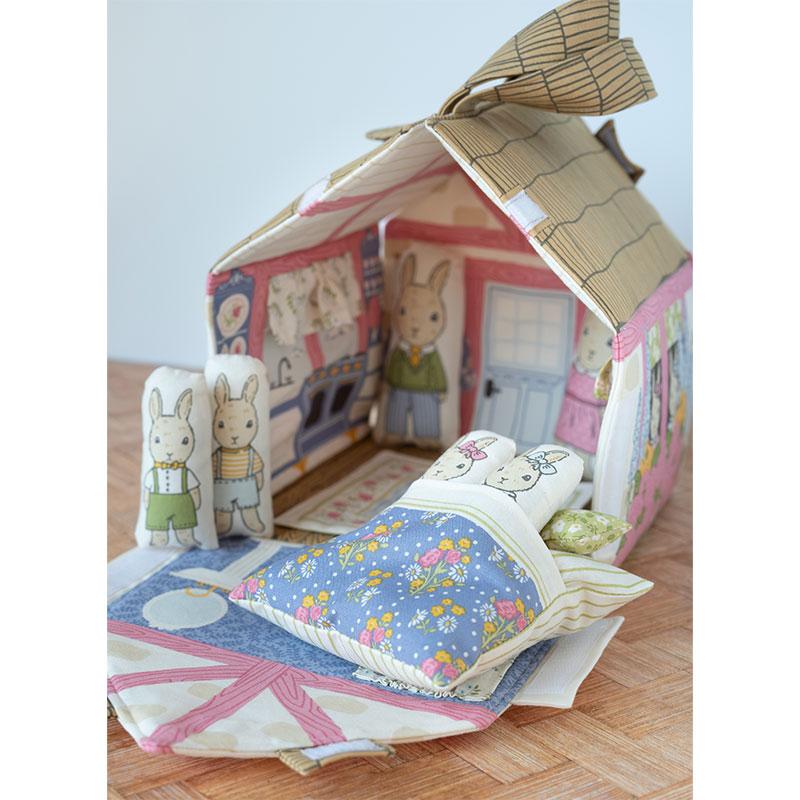 Panel: Moda Garden Bunny Cottage 36" x 60"