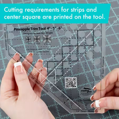 Creative Grids Quilt Ruler Pineapple Trim Tool Mini