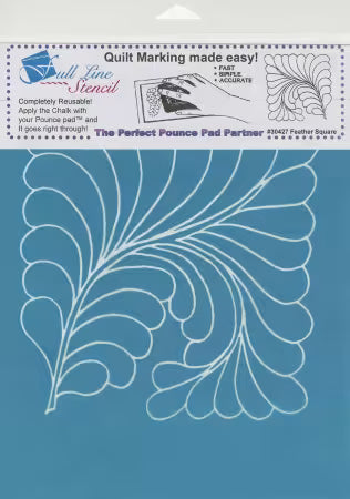 Full Line Stencil: Feather Square