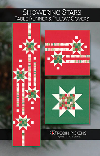 Paper Quilt Pattern - Showering Stars Table Runner & Pillow Covers