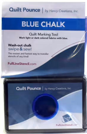 Full Line Stencil: Stencil Chalk Transfer Quilt Pounce Pad - Blue