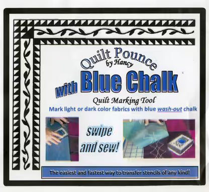 Full Line Stencil: Stencil Chalk Transfer Quilt Pounce Pad - Blue