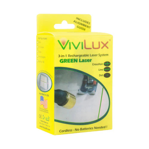 PRE-ORDER ViviLux 3-in-1 Rechargeable Laser System = Velcro Attachment - Green Laser
