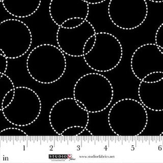 ***PRE-ORDER*** StudioE Sweet Licorice Stitched Circles - Black