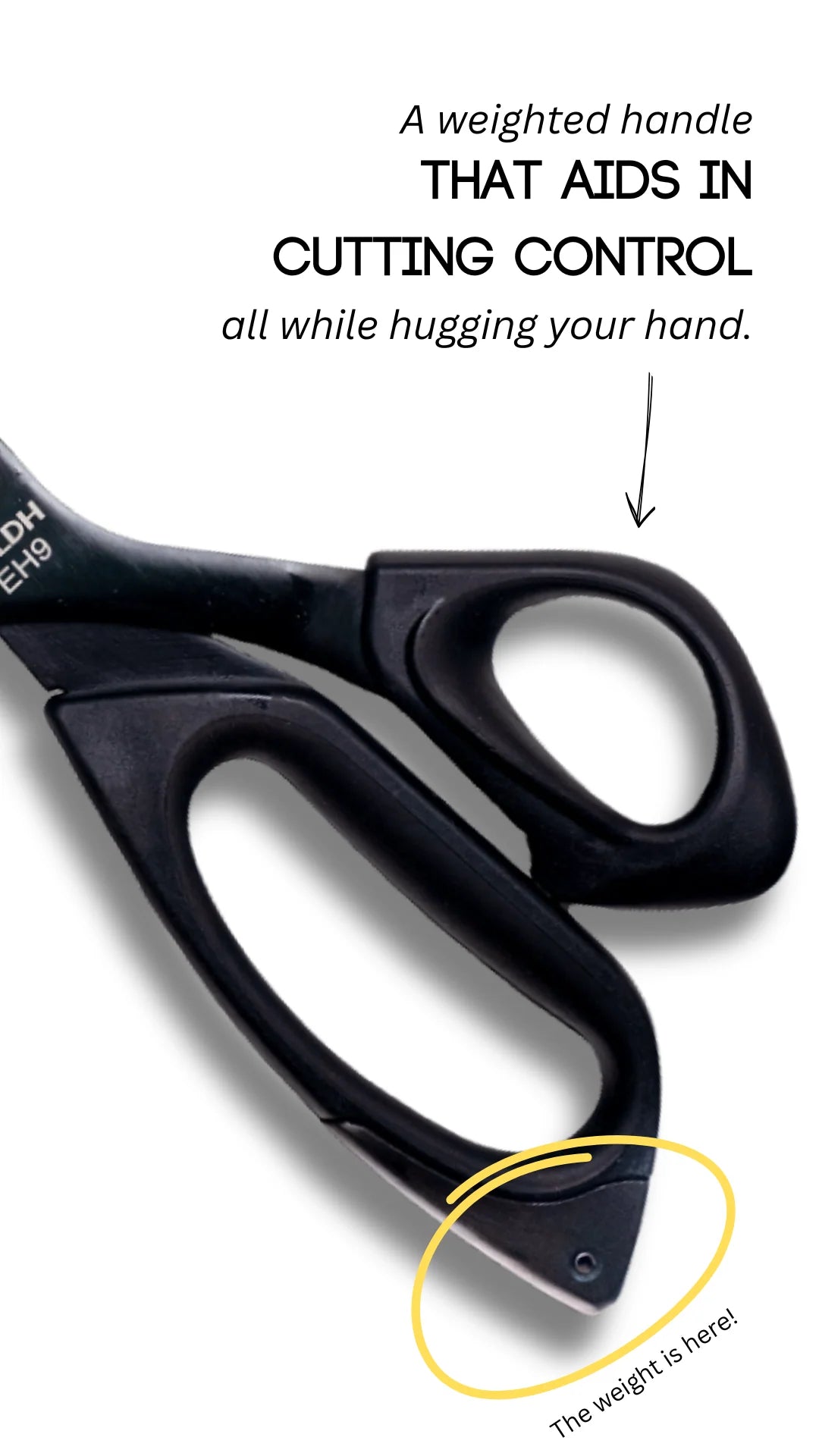 LDH Scissors Midnight Edition Ergonomic Scissors 9" - Black Rabbit Fabric Inc.