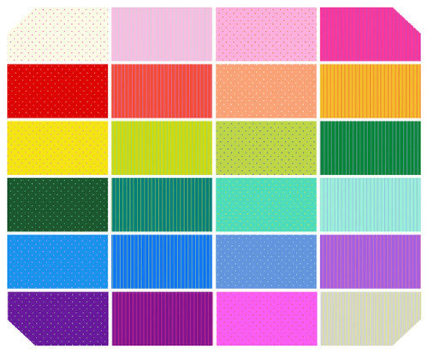 Tula Pink True Colours 2.5" Mini Charms - 42 pieces