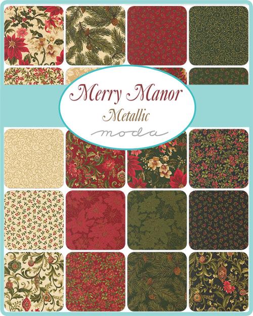 Jelly Roll - Moda Merry Manor Metallic 40pcs