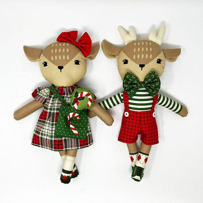 Panel: Moda Holiday Cheer Reindeer Stuffies 36" x 45"