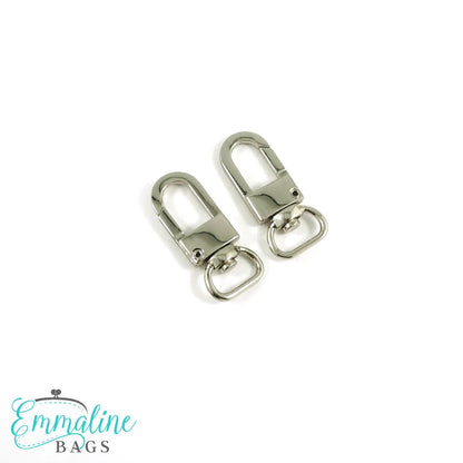 Emmaline Swivel Snap Hooks: 1/2" (12mm) Wristlet/Strap Hook (2 Pack)