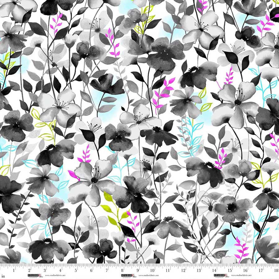 ***PRE-ORDER*** StudioE Sweet Licorice Watercolor Floral - White