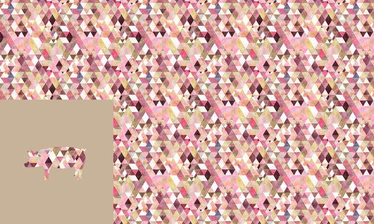 Geo Pig Cotton Jersey 1M Rapport - panel & cord together