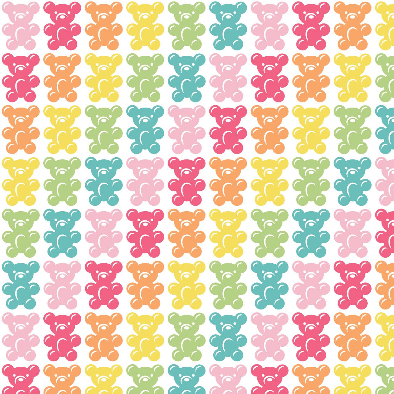 Be The Rainbow by CDS - Bright Gummy Bears - White