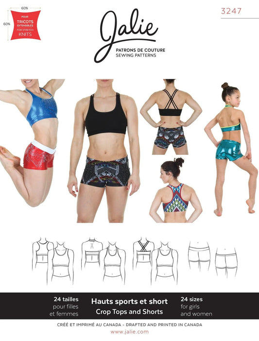 Jalie 3247 - Cropped Tops and Gym Shorts