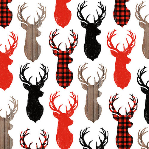 Warm Winter Wishes - Deer Head Allover