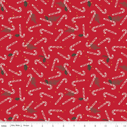 RB - Old Fashioned Christmas Candy Canes Red