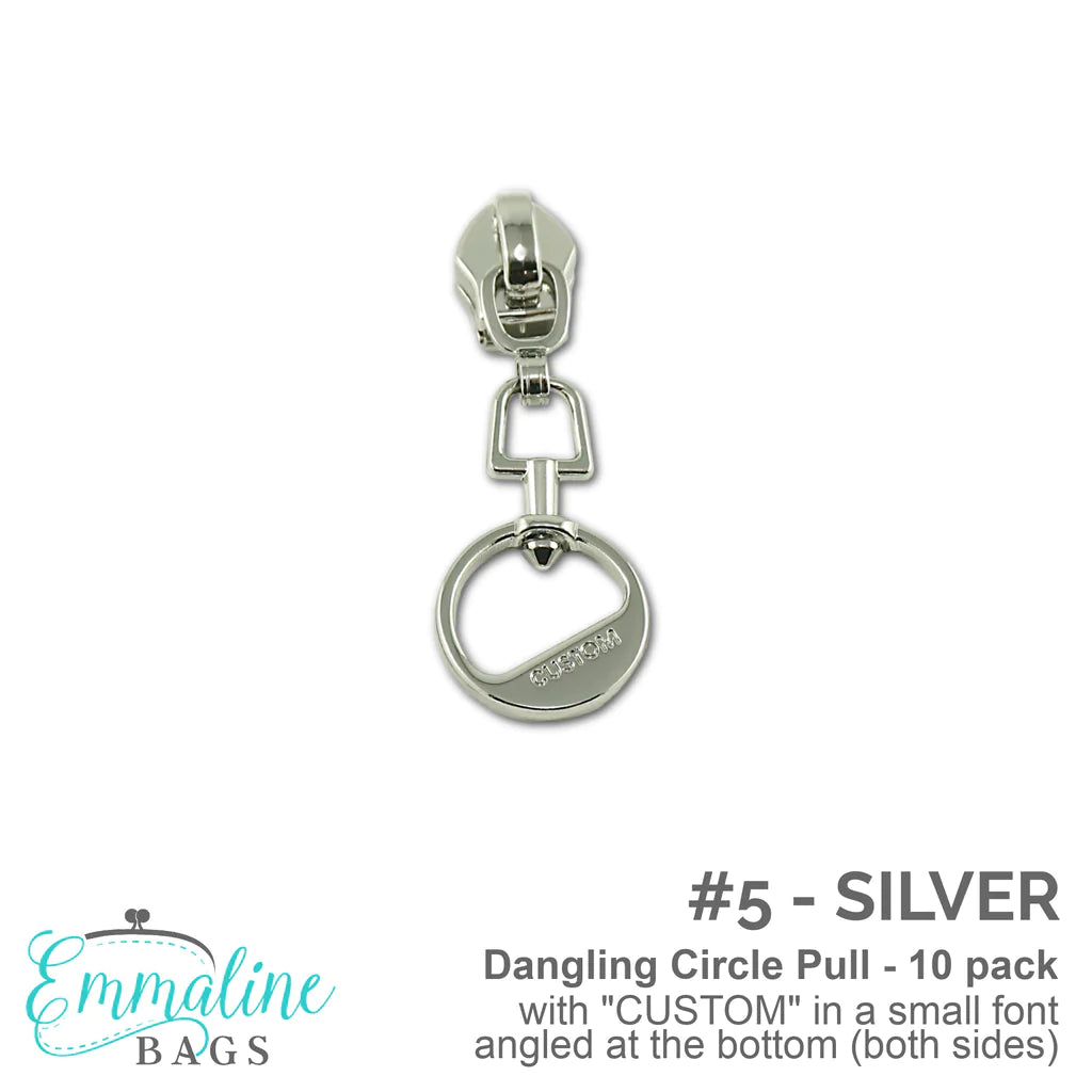 Emmaline Zipper Sliders with Pulls - *SIZE#5* (10 pack)