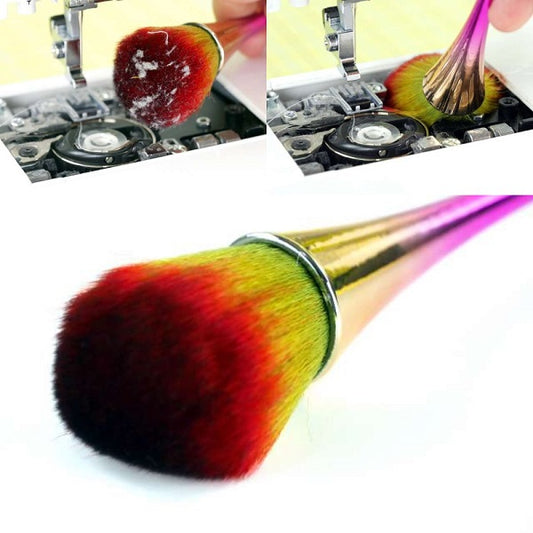 Sewing Machine Cleaning Brush with Metallic Handle