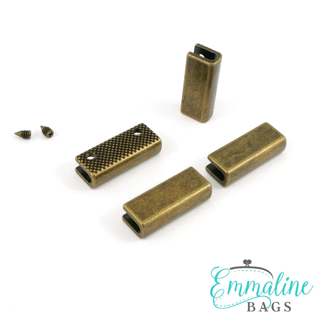 Rectangular Strap End Caps (1" wide) (4 Pack)