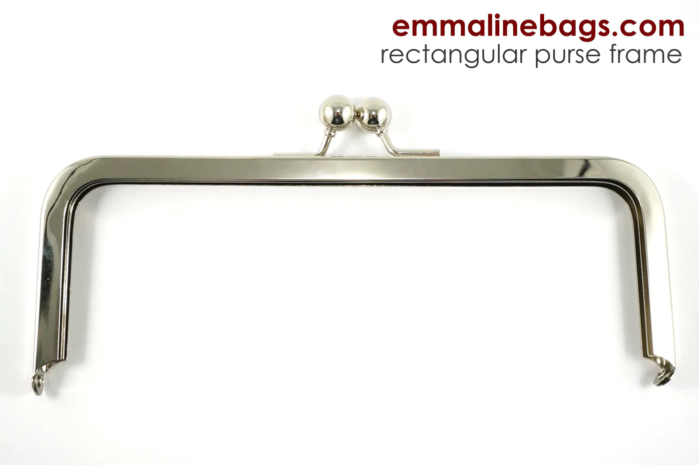 RECTANGULAR PURSE FRAME 8" - NICKEL