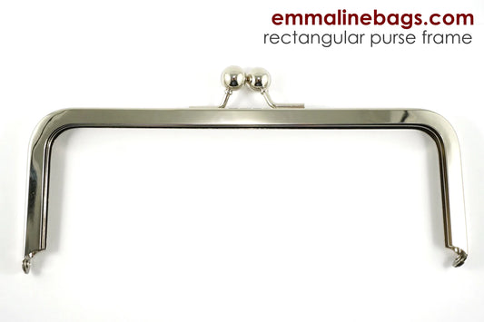 RECTANGULAR PURSE FRAME 8" - NICKEL