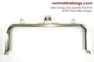 RECTANGULAR PURSE FRAME 8" WITH LOOPS - NICKEL
