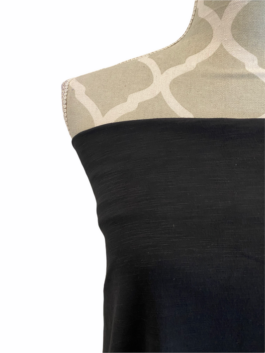 Slub - Black - PRECUT Half meters