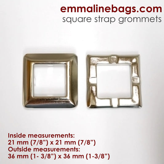 Grommets: Square in Nickel (4 Pack)
