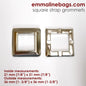 Grommets: Square in Nickel (4 Pack)